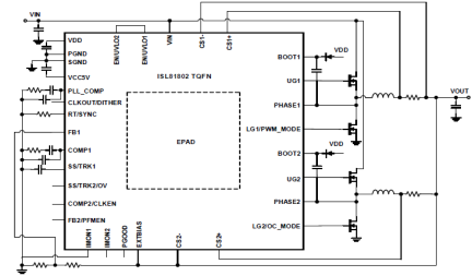 ISL81802 - Typical Applications Diagram