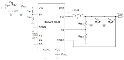 RAA211820 Typical Application Circuit