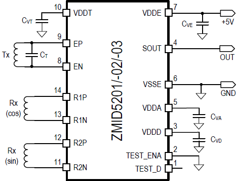 ZMID5203 - Typical Application Circuit