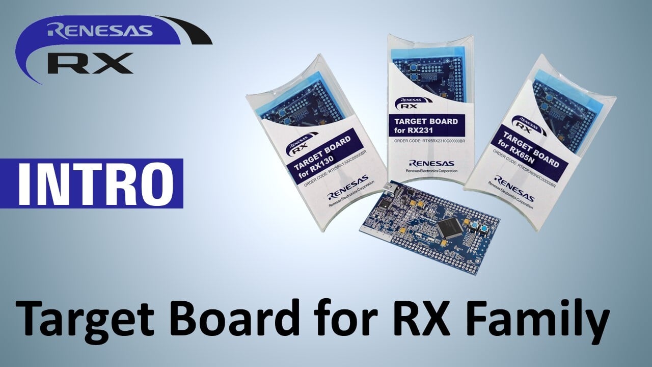 Getting Started With Target Board for RX Family