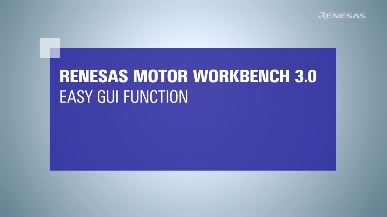 Motor Workbench: Easy GUI Overview