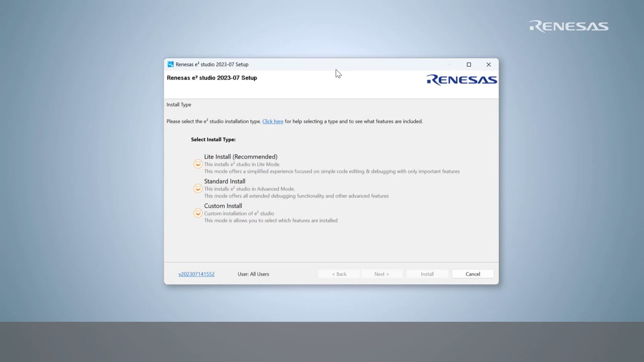 e² studio Quick Start Guide (1/3) - Installation for RX and RL78