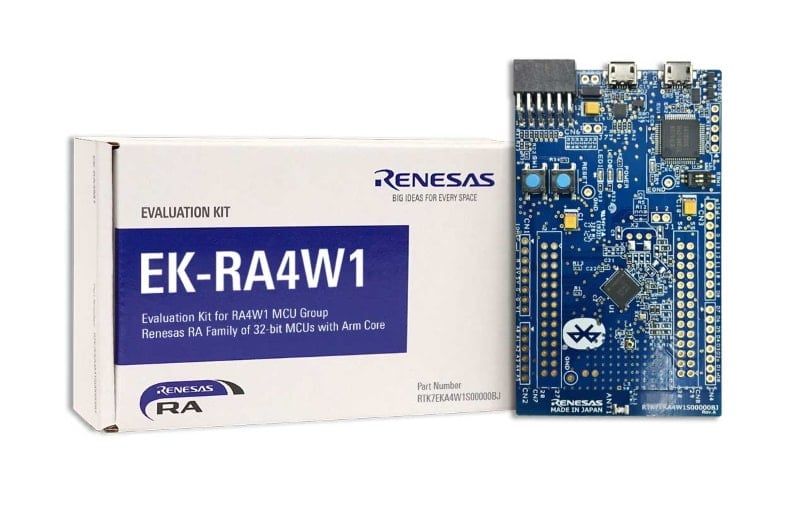 EK-RA4W1 - RA4W1 MCUグループ評価キット | Renesas