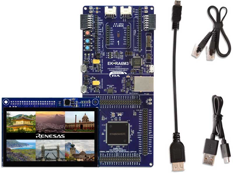 EK-RA6M3G Evaluation Board with Cable