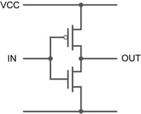 図6 CMOSによるインバータ