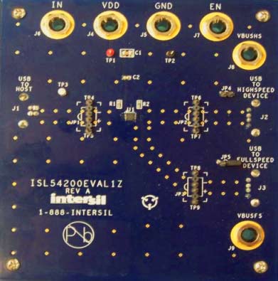 ISL54200EVAL1Z USB 2.0 Multiplexer Eval Board