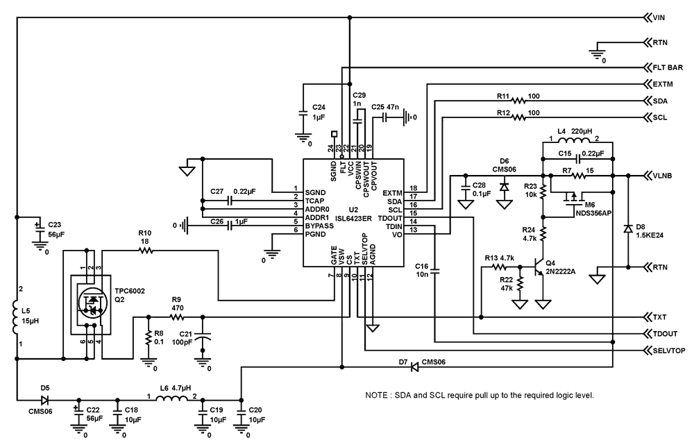 ISL6423B Functional Diagram