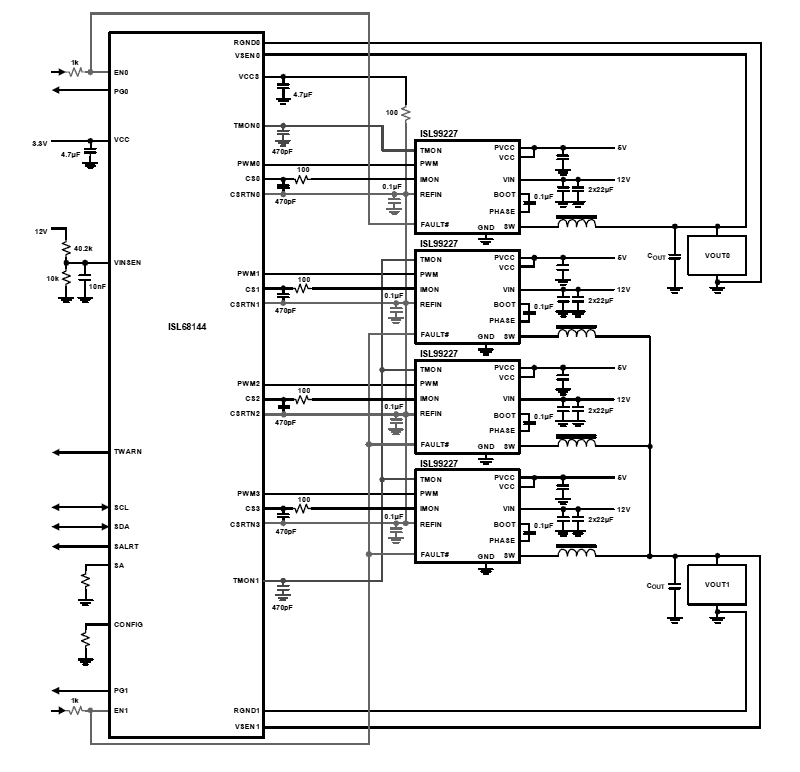 ISL68144 Functional Diagram