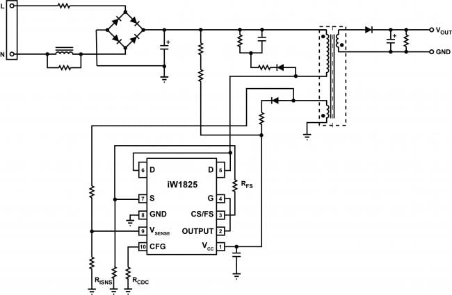 iW1825 Typical Applications Diagram