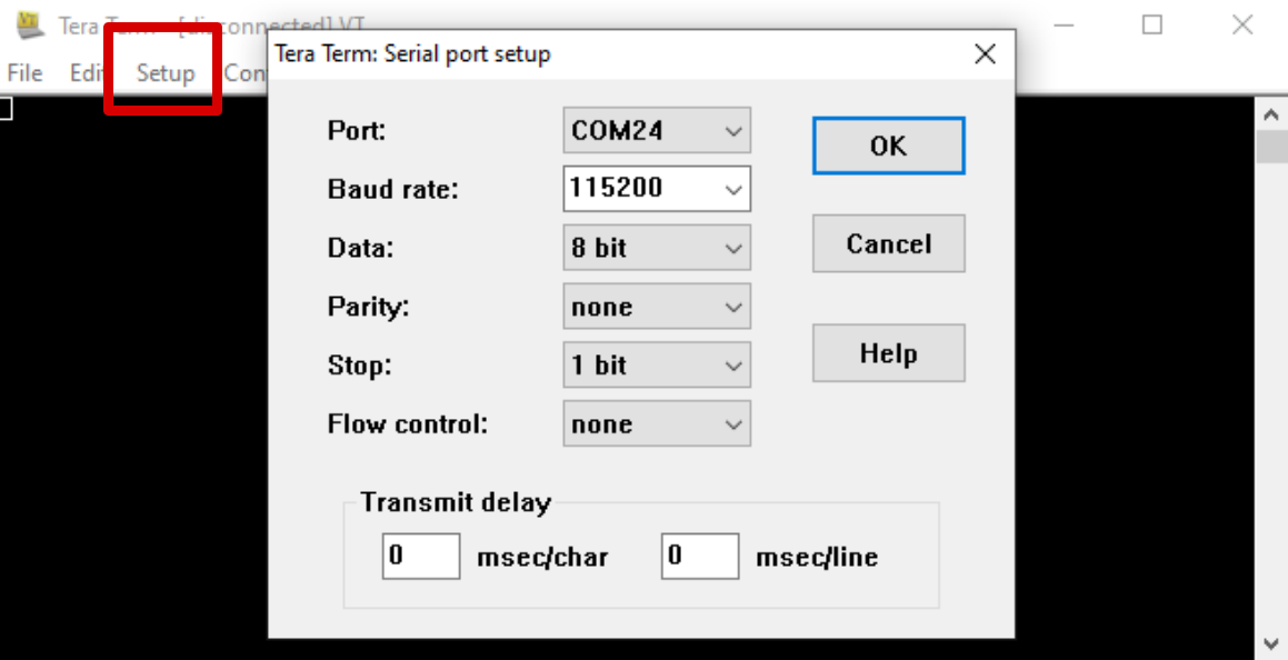 Serial Port Setup
