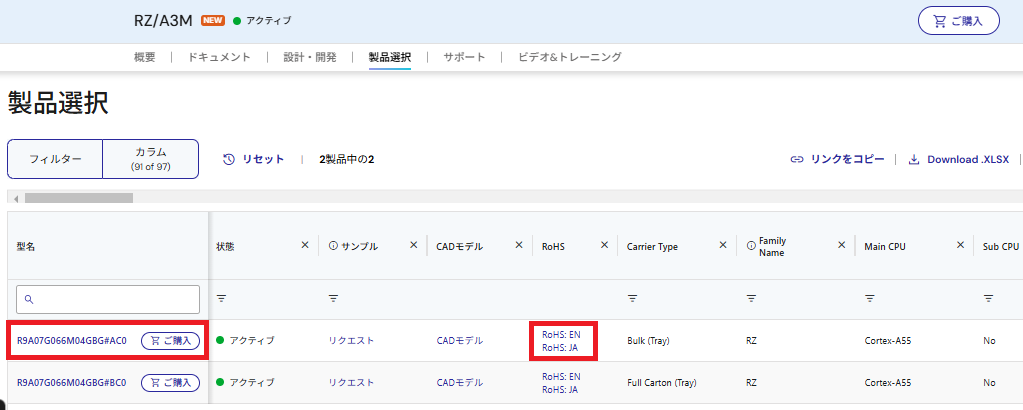 RoHS簡易証明書(製品別)マニュアル | Renesas ルネサス