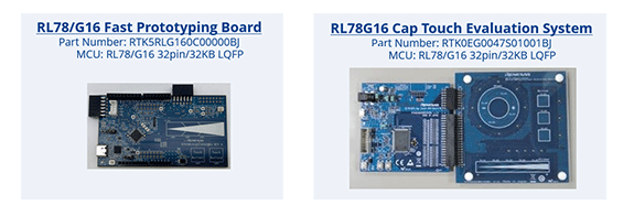 Figure 4: RL78/G16 Evaluation Boards