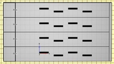 16-elements slotted waveguide array for radar – simulation model