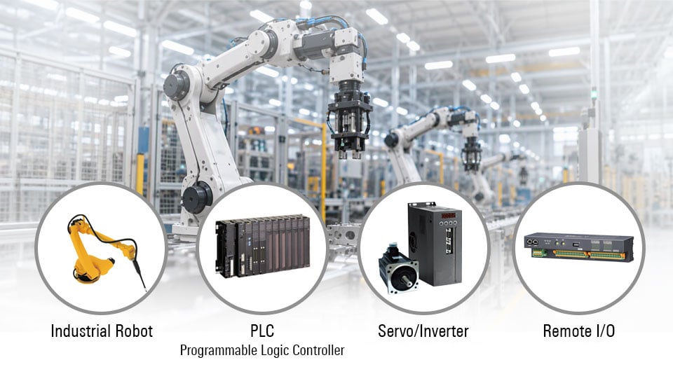 Graphic showing applications supported by RX74M and RX74N MCUs.