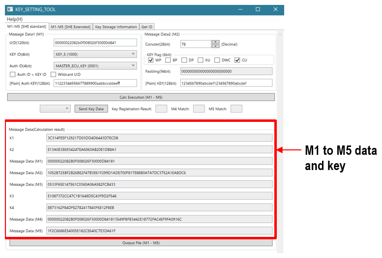 Figure 6 KEY_SETTING_TOOL (128bit key registration data generation)