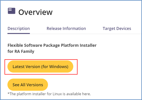 A latest version e2-studio for the RA microcontroller can be downloaded here