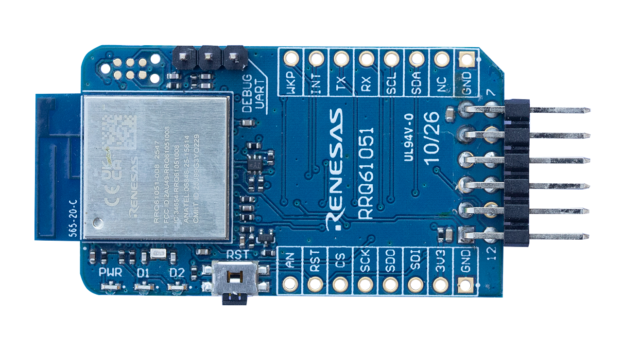 QCIOT-RRQ61051EVZ - Wi-Fi 6 and Bluetooth Low Energy Pmod and