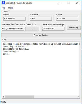 Writing the extraction program using J-Flash Lite