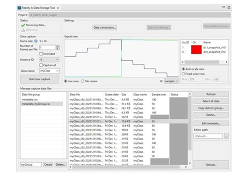 Reality AI Data Storage Tool