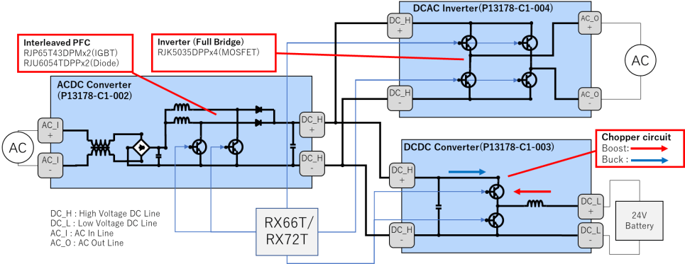 RX66T/RX72T Uninterruptible Power Supply (UPS) Circuit Diagram