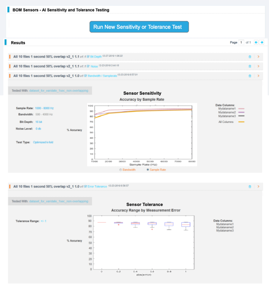 Reality AI Tools 4.0 Sensor Sensitivity