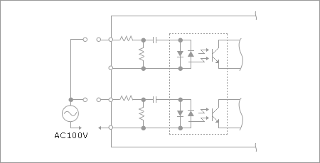 図4 シーケンサ回路入力部応用例