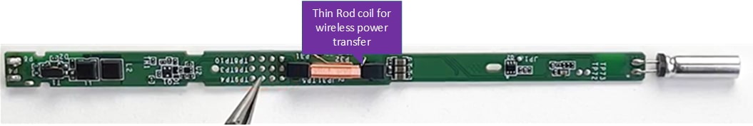 Example of rod coil shown in Xiaomi stylus pen for Mi Pad 5 teardown (top View) by eeFocus team in China