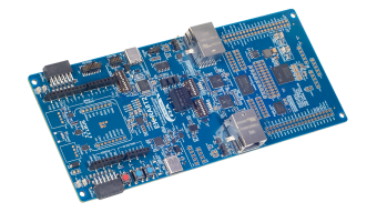 Angled view of EK-RA8T2 board.