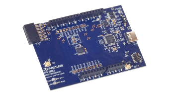 Angled view of FPB-RA0E3 board.