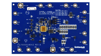ISL75055SLHEV1Z Radiation Hardened 3A Source and Sink DDR Terminator/LDO Evaluation Board - Top