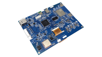 Angled view of WS026-L2EVCHGR-REFZ reference design HMI board.