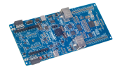 Angled view of EK-RA8T2 board.