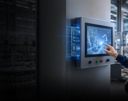 Homepage banner for Renesas RZ/G3L and RZ/G3SE low power microprocessors, showing MPU chips with a modern technology-themed background, highlighting Renesas RZ/G3L and RZ/G3SE low power MPUs for industrial and IoT edge devices.