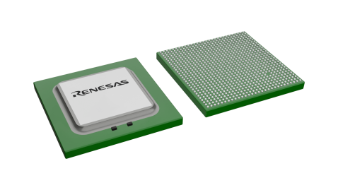3D illustration featuring top and bottom of fbga ic chip package with 840 lead count.