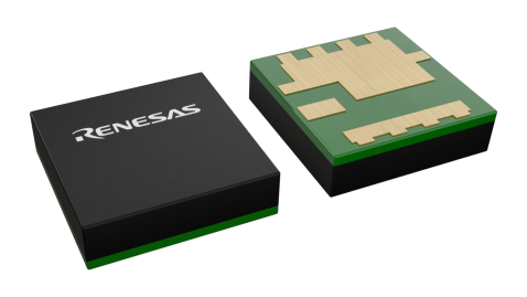 3D illustration featuring top and bottom views of FCLGA IC chip package with 9 lead count.