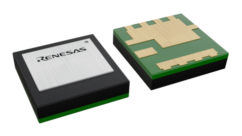 3D illustration featuring top and bottom views of FCLGA IC chip package with 9 lead count.