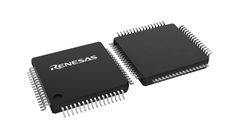 3D illustration featuring top and bottom views of LFQFP chip package with 64 lead count.