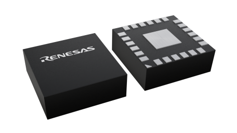3D illustration featuring top and bottom views of LGA IC chip package with 24 lead count.
