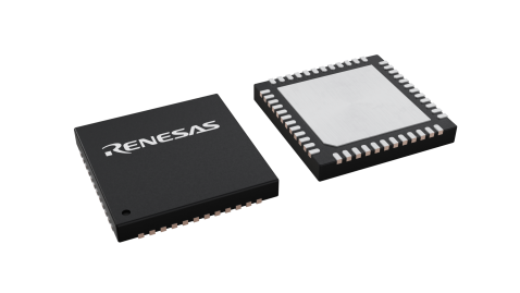 3D illustration featuring top and bottom views of LQFN IC chip package with 48 lead count.