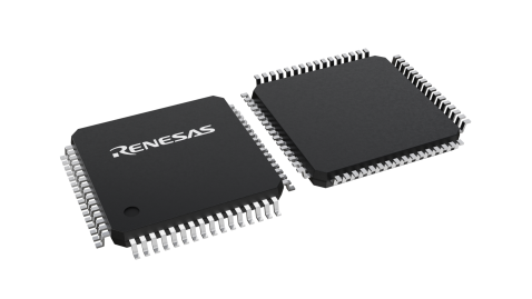 3D illustration featuring top and bottom views of LQFP chip package with 64 lead count.