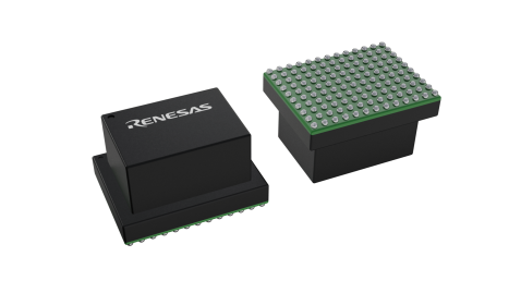 3D illustration featuring top and bottom views of PBGA IC chip package with 130 lead count