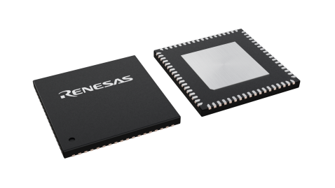 3D illustration featuring top and bottom views of SCQFN chip package with 72 lead count.