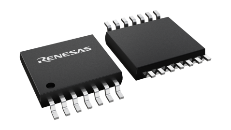 3D illustration featuring top and bottom views of TSSOP IC chip package with 14 lead count.