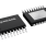 3D illustration featuring top and bottom views of HTSSOP IC chip package with 20 lead count.