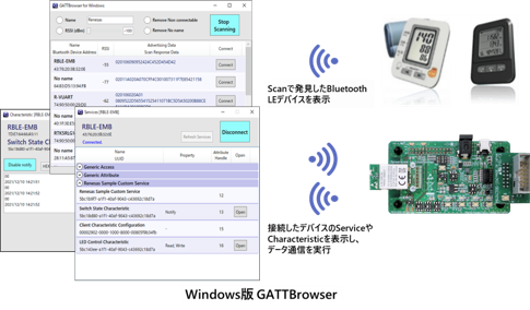 GATTBrowser for Windows RL78G1D ja