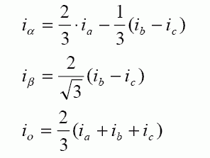Clarke Transformation equation
