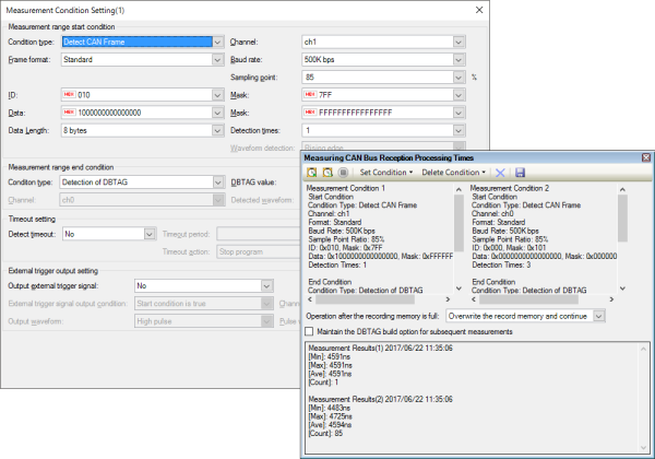 CAN communication time measurement solution