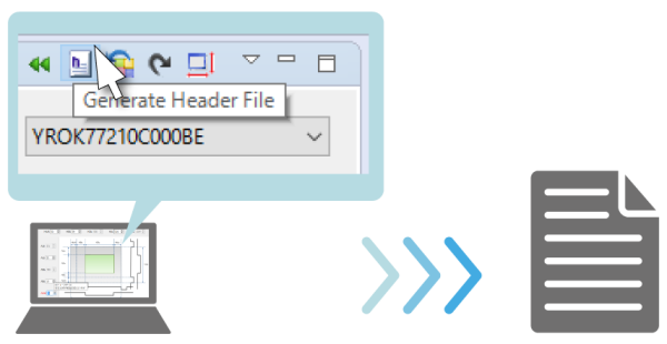 Generates a header file which reflects the settings for a project