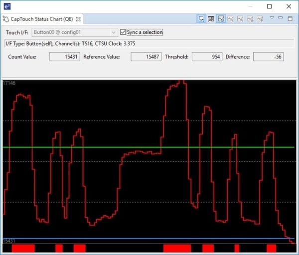 QE for Capacitive Touch Status Chart View