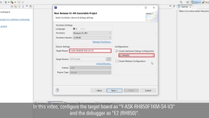 e² studio Quick Start Guide (2/3) - Project Generation for RH850